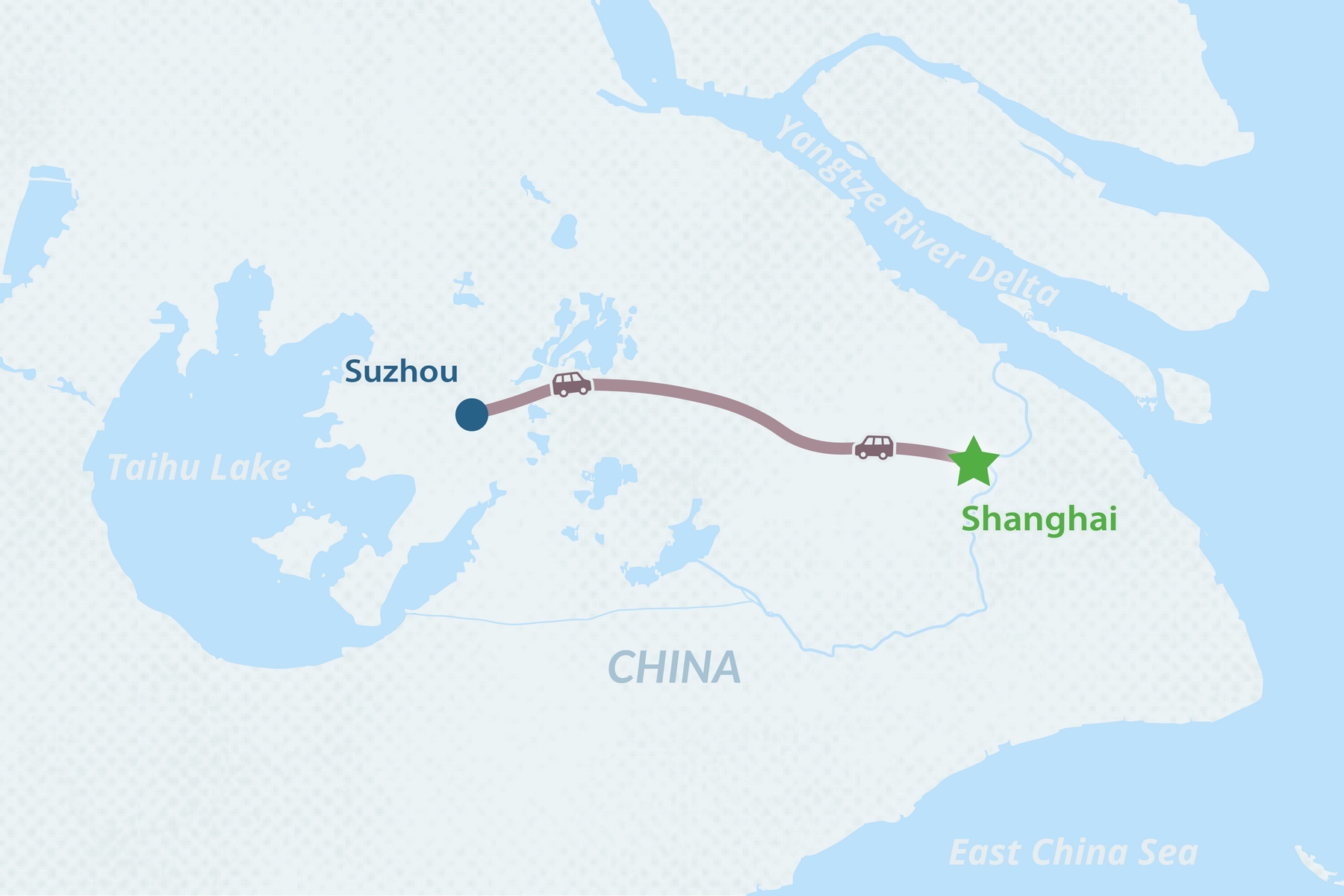 4-day Shanghai Introduction Tour Map
