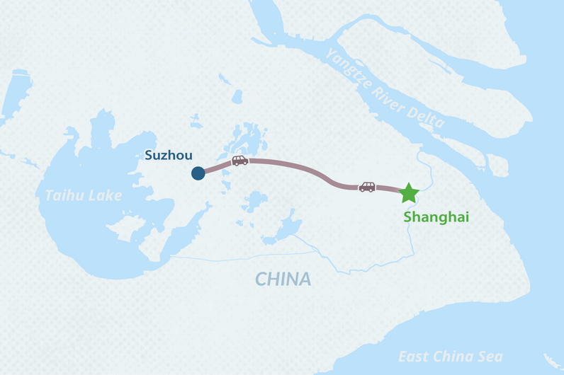 4-day Shanghai Introduction Tour Map