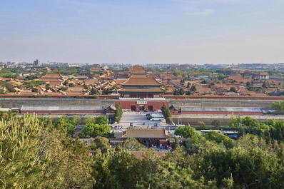 View of Forbidden City from Coal Hill, Beijing