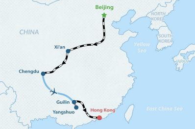 13-day China Food Tour Map