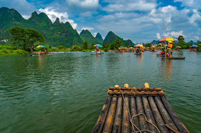 Bamboo Raft Ride on the Yulong River