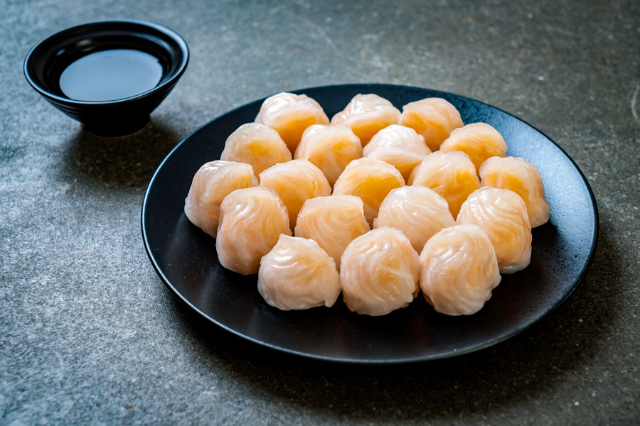 Sampling Shrimp Dumplings