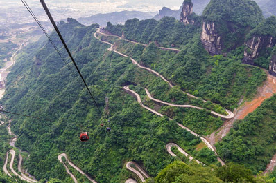 Teleférico de la montaña Tianmen, Zhangjiajie