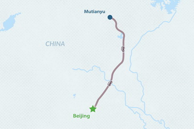 One-day Tour to Mutianyu Great Wall from Beijing Map