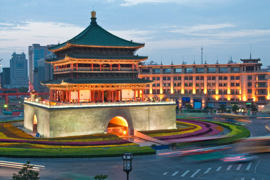 The Bell Tower - the Geographical Center of Ancient Xian