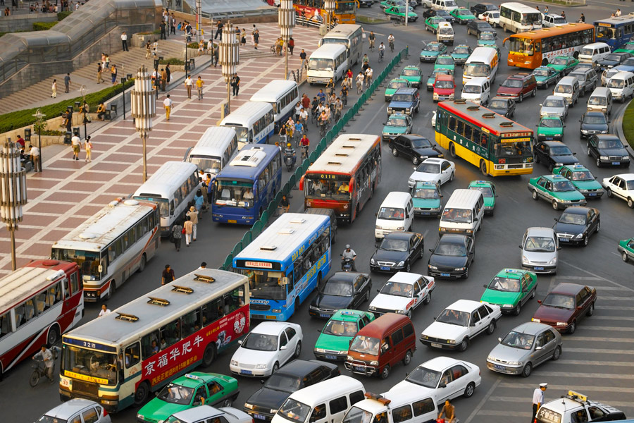 City Buses, the Muslim Quarter, Xi'an