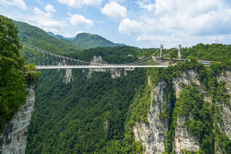 Zhangjiajie Glass Bridge in Zhangjiajie Grand Canyon Zhangjiajie Glass Bridge in Zhangjiajie Grand Canyon