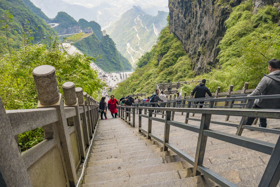 Staircase, Tianmen Mountain, Zhanjiajie City Staircase, Tianmen Mountain, Zhanjiajie City