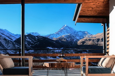 Terrace, Capra Kazbegi Hotel