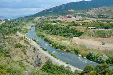 View from Bebris Tsikhe, Mtskheta