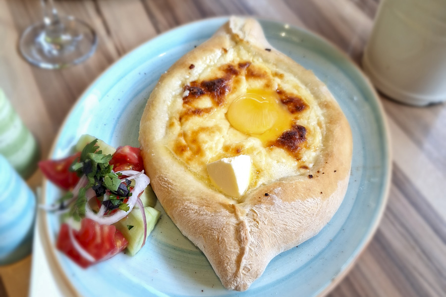 Adjarian Khachapuri, Georgian Food Adjarian Khachapuri, Georgian Food