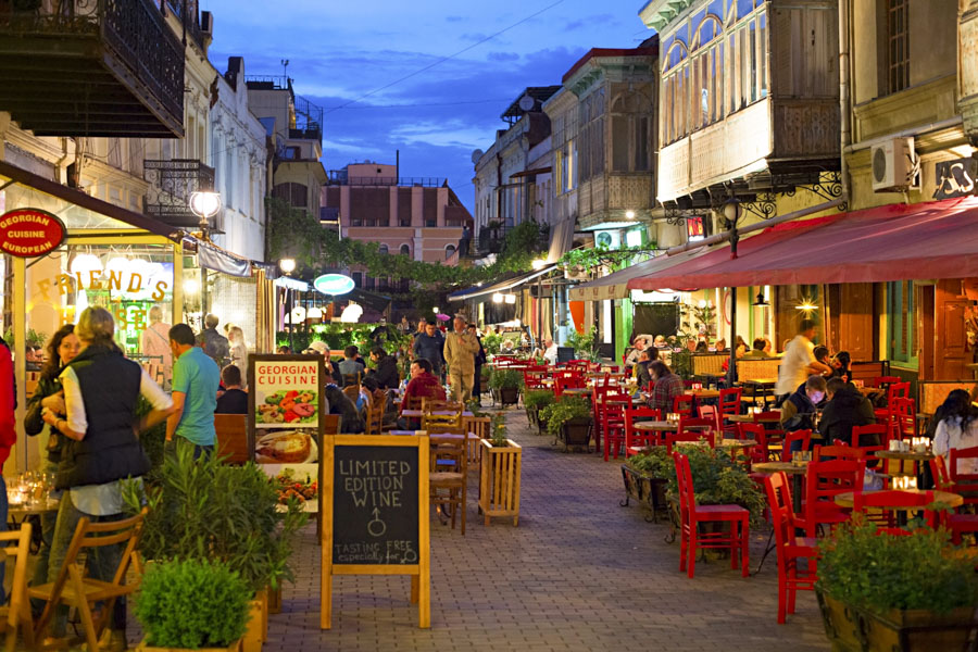 Shardeni Street at Night, Tbilisi