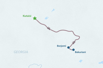 3-day Winter Tour to Bakuriani from Kutaisi Map