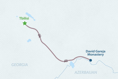 One-day David Gareja Tour Map