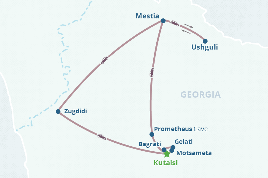 Mapa del itinerario