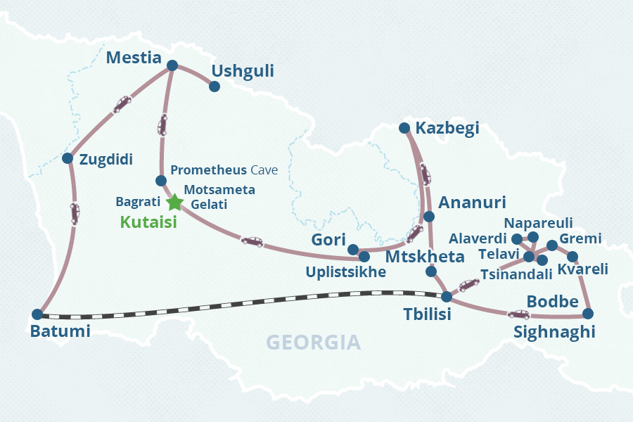 Mapa del itinerario