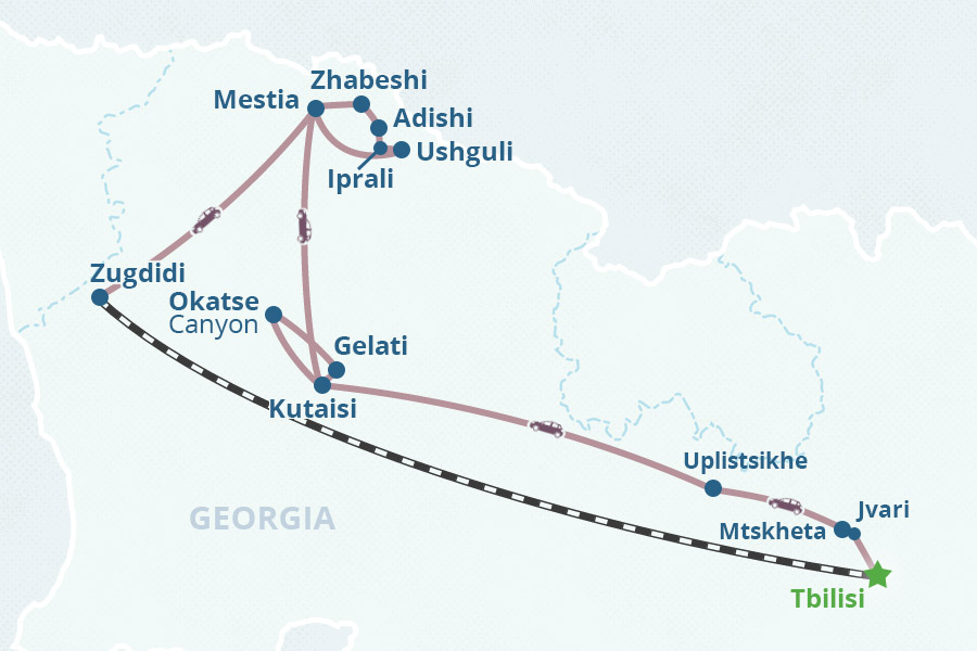 Mapa del itinerario