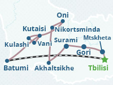 Mapa del itinerario