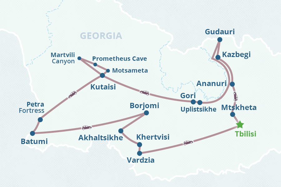 Mapa del itinerario