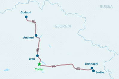 4-дневный зимний тур по Грузии Карта