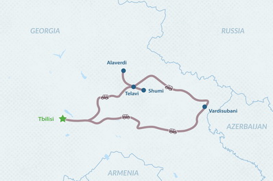 Однодневный винный тур в Кахетию из Тбилиси Карта