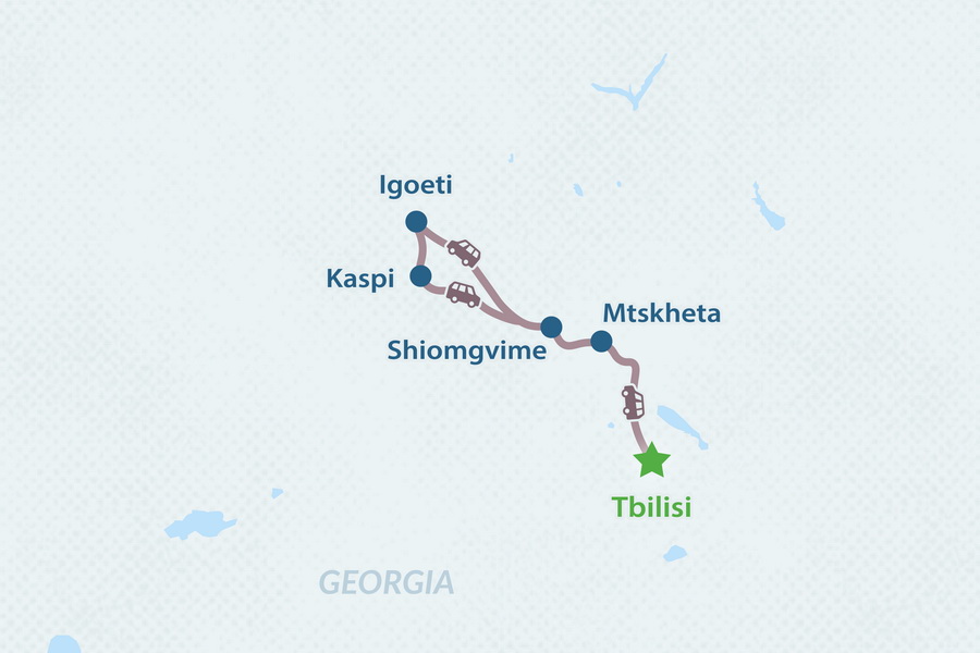 One-day Tour to Family Wineries (from Tbilisi) Map