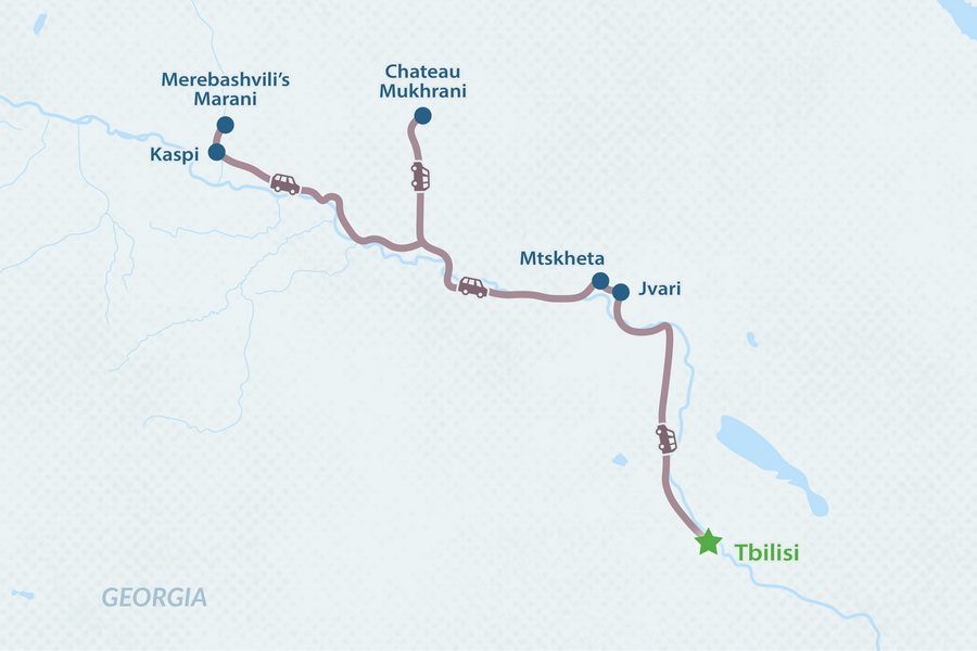 One-day Kartli Wine Tour from Tbilisi Map