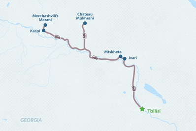 One-day Kartli Wine Tour from Tbilisi Map