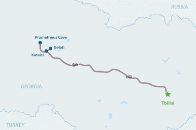 Excursión a la Cueva de Prometeo de un día Mapa