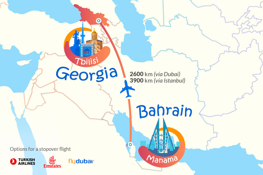 Manama-Tbilisi Flight, Georgia tours from Bahrain
