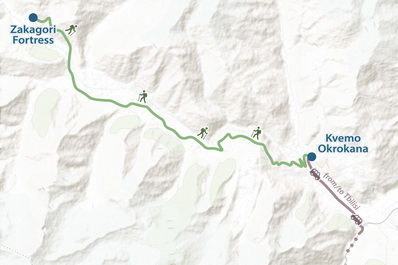 One-day Truso Valley Hiking Tour Map