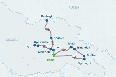 Тур Чудеса Грузии - 5 дней Карта