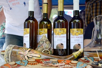 Traditional young wine festival in Georgia