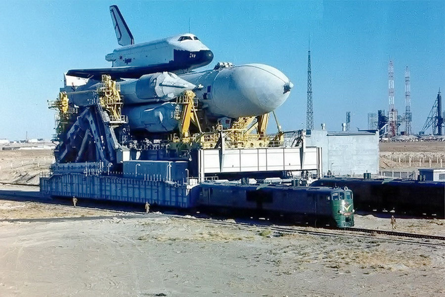 Spaceship Buran and Energia Heavy Rocket, Baikonur Cosmodrome