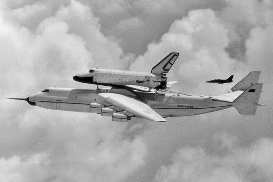 Spaceship Buran on AN-225 Mriya, Baikonur Cosmodrome