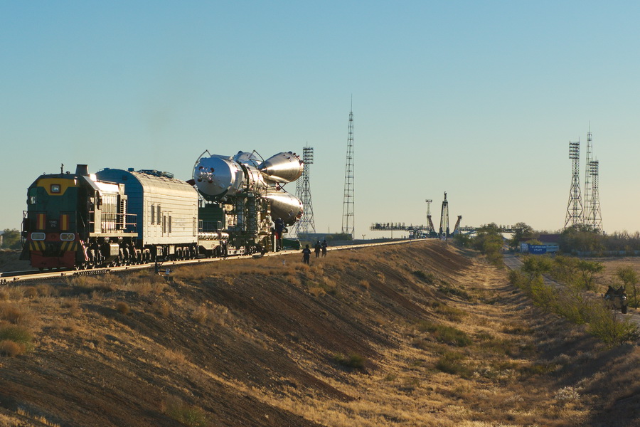 Вывоз ракеты, космодром Байконур