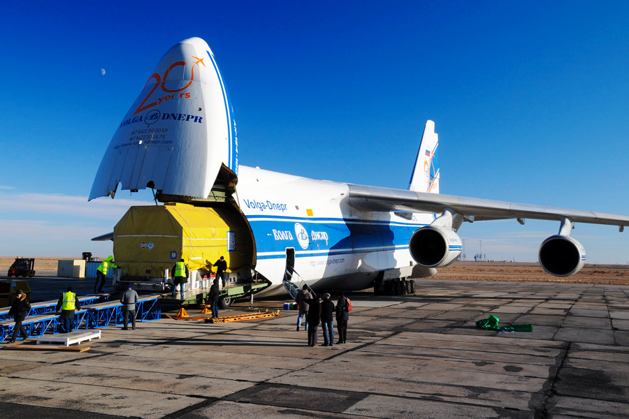 ユビレイヌ飛行場、バイコヌール宇宙基地