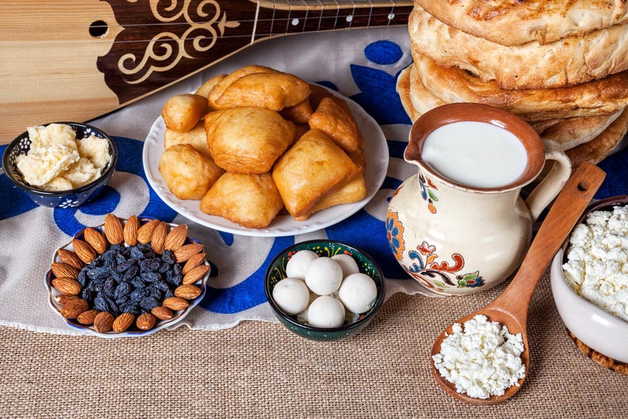Казахские молочные продукты, Традиционная казахская еда