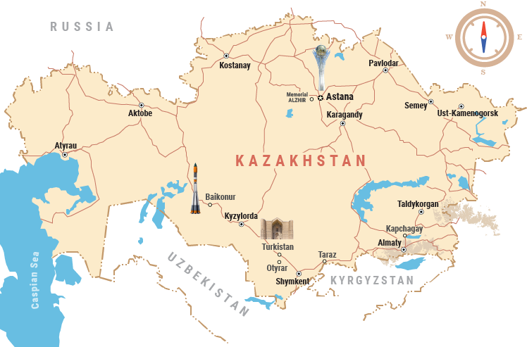 Kazakhstan Map