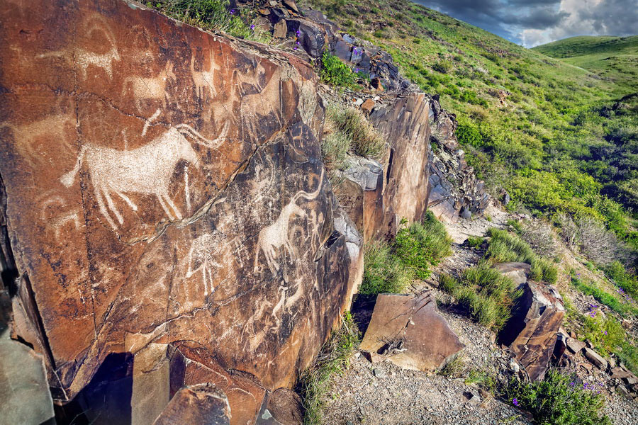 Tanbaly Petroglyphs in Kazakhstan