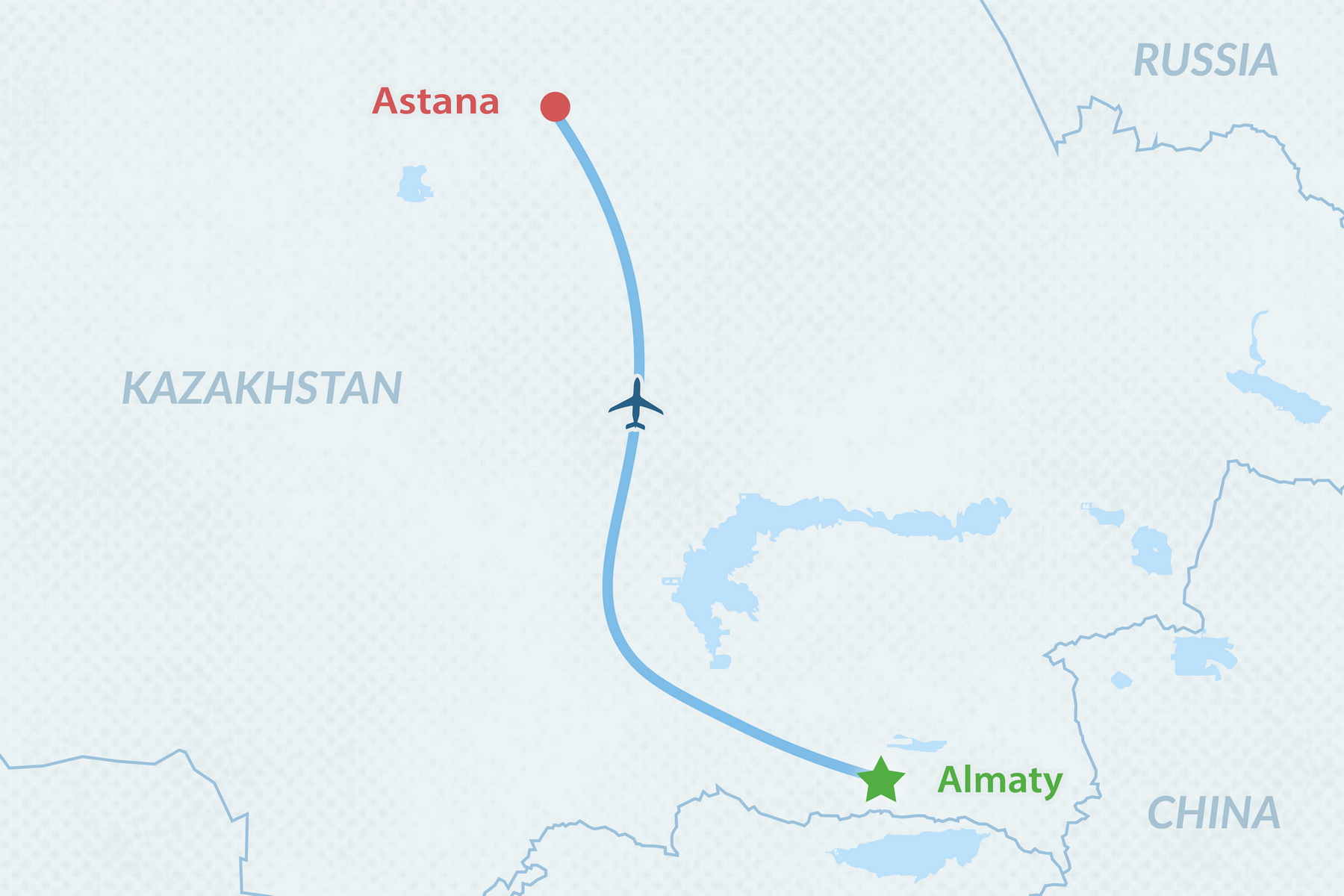 7-day Classic Kazakhstan Group Tour 2026 Map