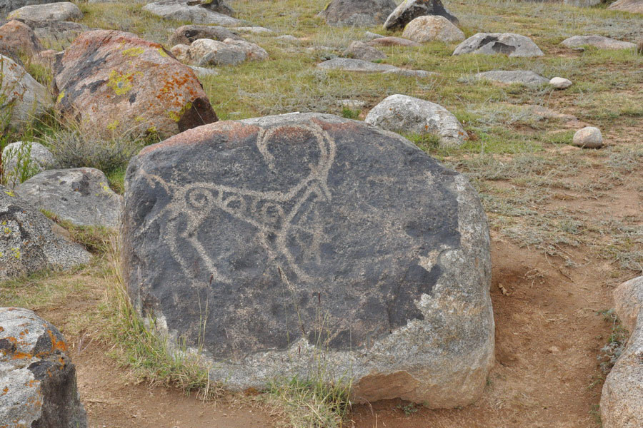 Petroglyphs in Cholpon-Ata