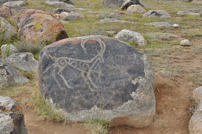 Petroglyphs in Cholpon-Ata