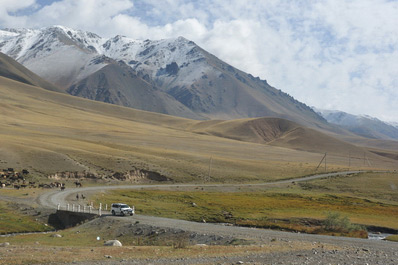 On mountainous road