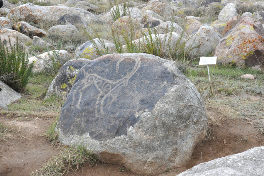 Petroglyphs in Cholpon-Ata