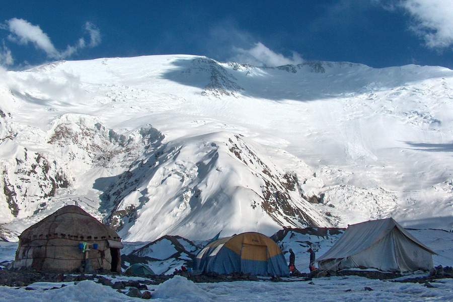 Base camp on Lenin peak