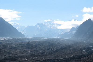 Trek to Komsomolskiy Glacier