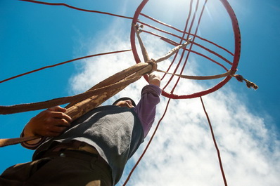 Setting up a Yurt