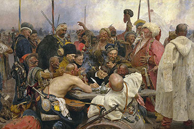 “Reply of the Zaporozhian Cossacks to Sultan Mehmed IV of the Ottoman Empire”, I.Y. Repin
