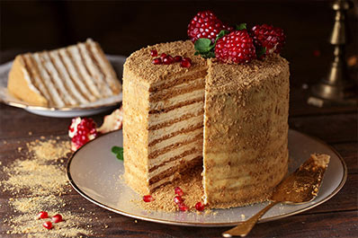 Medovik (Honey Cake), Russian Cuisine